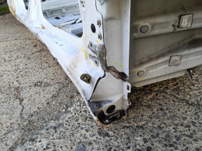 Tesla Model 3 18 front right quarter - on the body, iron panel, white, dented threshold, dented hinge fasteners