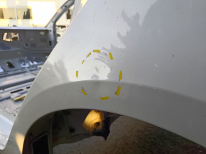Quarter wing rear left Tesla Model 3 18- on the body, iron panel, white, dents, butt