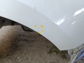 Quarter wing rear left Tesla Model 3 18- on the body, iron panel, white, dents, butt
