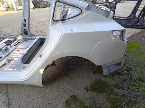 Quarter wing rear left Tesla Model 3 18- on the body, iron panel, white, dents, butt