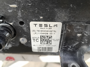 Battery pack VVB complete Tesla Model 3 21- RWD, 55 kWh, 95k, with blocks, dented case, broken VVB module mounts, broken chip