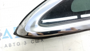 Window blind glass front left Chevrolet Bolt EV 17-23 with chrome molding, scratches on chrome