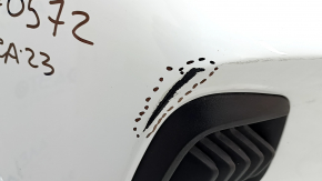 Front bumper assembly Ford Escape MK4 23- St-line, without parking sensors and automatic parking, under radar, white, with radiator grille, emblem and fasteners, scratches, dents on the lip, broken fa