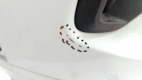 Front bumper assembly Ford Escape MK4 23- St-line, without parking sensors and automatic parking, under radar, white, with radiator grille, emblem and fasteners, scratches, dents on the lip, broken fa