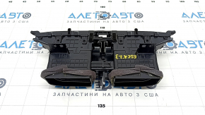 Front panel air duct deflector central Ford Escape MK4 20 - black with chrome, frame black gloss