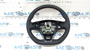 Naked steering wheel Ford Escape MK4 20 - black leather, without heating, red stitching, ST Line