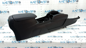 Central console armrest Ford Escape MK4 23- black, armrest leather black with red stitching, with rear row deflector, scratches, for cleaning