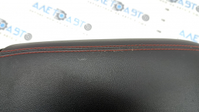 Central console armrest Ford Escape MK4 23- black, armrest leather black with red stitching, with rear row deflector, scratches, for cleaning