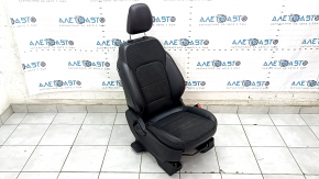 Passenger seat Ford Escape MK4 23- with airbag, mechanical, combined leather + cloth, black with red stitching, dry-cleanable