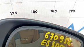 Side mirror left Lexus ES300h ES350 13-18 14 pins, BSM, backlight, turn signal, red, scratches, scratches on turn signal glass