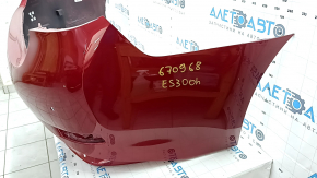 Bare rear bumper Lexus ES300h 13-18 for parking sensors, red, scratches, crack in mount, dented, broken