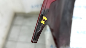 Bare rear bumper Lexus ES300h 13-18 for parking sensors, red, scratches, crack in mount, dented, broken