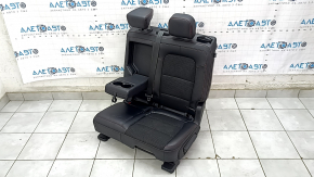 Rear seat left Ford Escape MK4 23- without airbag, mechanical, combined leather + cloth, black with red stitching, rusty runners, for dry cleaning, dented