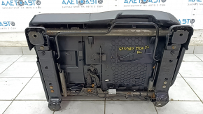 Rear seat left Ford Escape MK4 23- without airbag, mechanical, combined leather + cloth, black with red stitching, rusty runners, for dry cleaning, dented