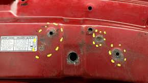 Hood bare Lexus ES300h ES350 13-18 steel, red 3R1, dents, corrosion, paint chips