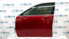 Door assembly front left Lexus ES300h ES350 13-18 keyless, red 3R1, bumps, paint chips, bump on molding