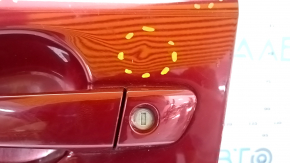 Door assembly front left Lexus ES300h ES350 13-18 keyless, red 3R1, bumps, paint chips, bump on molding