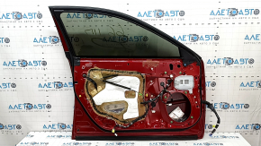 Door assembly front left Lexus ES300h ES350 13-18 keyless, red 3R1, bumps, paint chips, bump on molding