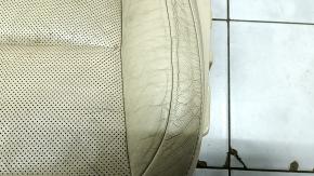 Driver's seat Lexus ES300h ES350 13-18 without airbag, electric, beige leather, heating, ventilation, worn, dented, cracked, dry-cleaned, scratch