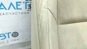 Driver's seat Lexus ES300h ES350 13-18 without airbag, electric, beige leather, heating, ventilation, worn, dented, cracked, dry-cleaned, scratch