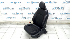 Driver's seat Ford Escape MK4 23- without airbag, electric, combined leather + cloth, black with red stitching, right runner does not work, tear, for dry cleaning