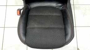 Driver's seat Ford Escape MK4 23- without airbag, electric, combined leather + cloth, black with red stitching, right runner does not work, tear, for dry cleaning