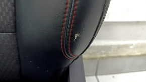 Driver's seat Ford Escape MK4 23- without airbag, electric, combined leather + cloth, black with red stitching, right runner does not work, tear, for dry cleaning
