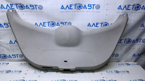 Lower trunk door trim Nissan Leaf 13-17 gray, scuffs, scratches, discolored plastic