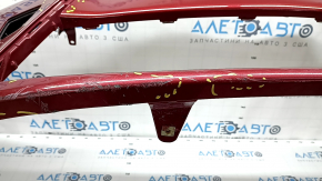 Bare front bumper Lexus ES300h ES350 13-15 pre-rest, for parking sensors, red, broken fasteners, pressed, scratches, non-factory holes