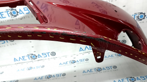 Bare front bumper Lexus ES300h ES350 13-15 pre-rest, for parking sensors, red, broken fasteners, pressed, scratches, non-factory holes