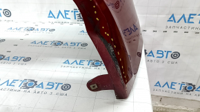 Bare front bumper Lexus ES300h ES350 13-15 pre-rest, for parking sensors, red, broken fasteners, pressed, scratches, non-factory holes