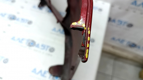 Bare front bumper Lexus ES300h ES350 13-15 pre-rest, for parking sensors, red, broken fasteners, pressed, scratches, non-factory holes