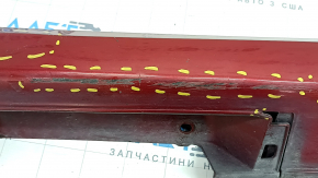 Left threshold Lexus ES300h ES350 13-18 red, scratches, pressed, broken fasteners, cracks