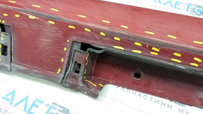 Left threshold Lexus ES300h ES350 13-18 red, scratches, pressed, broken fasteners, cracks