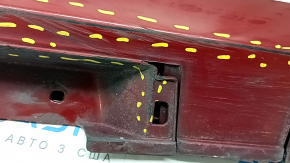 Left threshold Lexus ES300h ES350 13-18 red, scratches, pressed, broken fasteners, cracks
