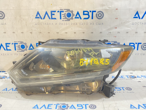 Headlight front left Nissan Rogue 14-16 bare, halogen, driftwood, reflectors climbed
