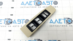 Front left window lift control trim Lexus ES300h ES350 13-18 beige, broken fasteners