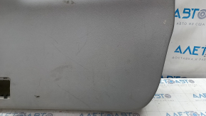 Lower trunk door trim Toyota Highlander 08-13 gray, without plug, broken fastener, scratches, abrasions