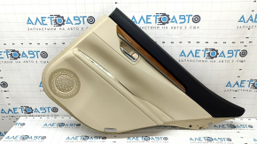 Door trim card rear right Lexus ES300h ES350 13-18 beige with black insert leather, armrest beige leather, molding under the tree, torn armrest, scratches, for dry cleaning