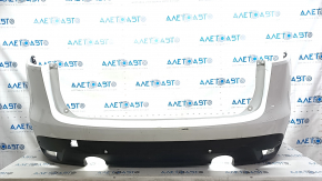 Bare rear bumper with lip Jaguar F-Pace X761 17-20 for 2 single exhausts, for 4 parking sensors, white, scratches