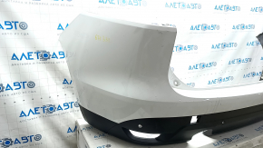 Bare rear bumper with lip Jaguar F-Pace X761 17-20 for 2 single exhausts, for 4 parking sensors, white, scratches