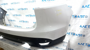 Bare rear bumper with lip Jaguar F-Pace X761 17-20 for 2 single exhausts, for 4 parking sensors, white, scratches