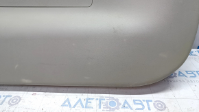 Lower trunk door trim Toyota Prius V 12-17 gray, no lower plug, scratches, broken fastener, whitened plastic