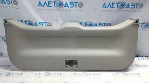 Lower trunk door trim Toyota Prius V 12-17 gray, no lower plug, scratches, whitened plastic