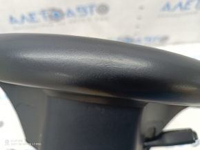 Steering wheel assembly Lexus ES300h ES350 13-15 pre-rest, black leather, light wood, without heating, worn, scratches