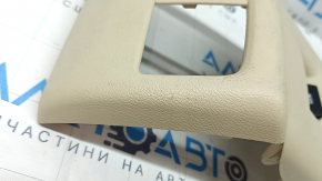 Center console trim rear Lexus ES300h ES350 13-18 beige, 2 parts, with cigarette lighter, scratches