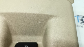 Center console trim rear Lexus ES300h ES350 13-18 beige, 2 parts, with cigarette lighter, scratches