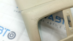 Center console trim rear Lexus ES300h ES350 13-18 beige, 2 parts, with cigarette lighter, scratches