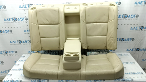 Rear row of seats 2nd row Lexus ES300h ES350 13-18 without airbag, beige leather, perforation, without headrests, scratches, cracked, worn, dented, for dry cleaning