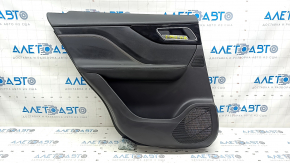 Door trim card rear left Jaguar F-Pace X761 17-20 leather black, armrest leather, brown stitching, with backlight, butts, peeled leather